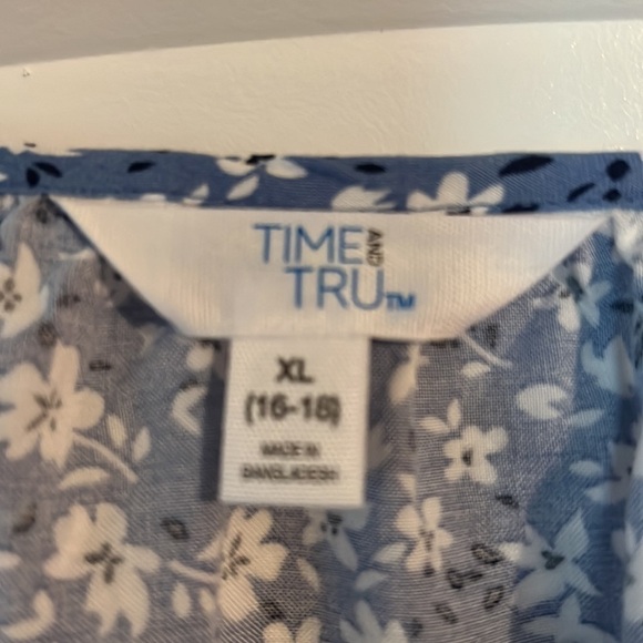Time And Tru Boho Blouse Size  XL 14-16 - Picture 4 of 6